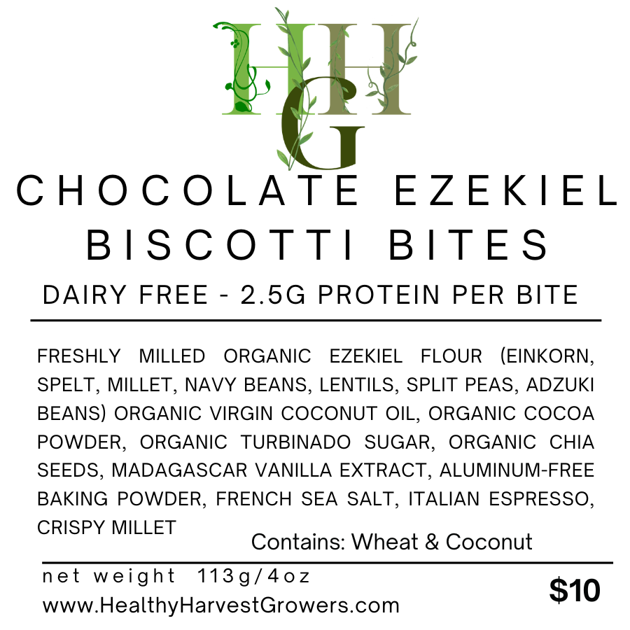Chocolate Ezekiel Biscotti Bites