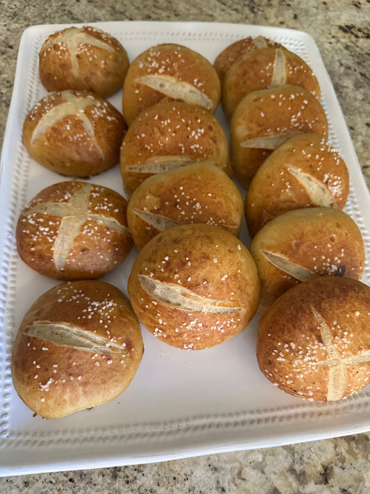 Sourdough Pretzel Rolls